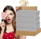 VOOVA & MOVAS Grey Bath Towels, Large 30" x 56" - Image 6