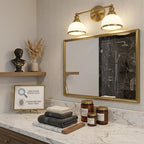 Hamilyeah 2-Light Gold Bathroom Vanity Light, Brushed Gold Wall Light Fixture - Image 4