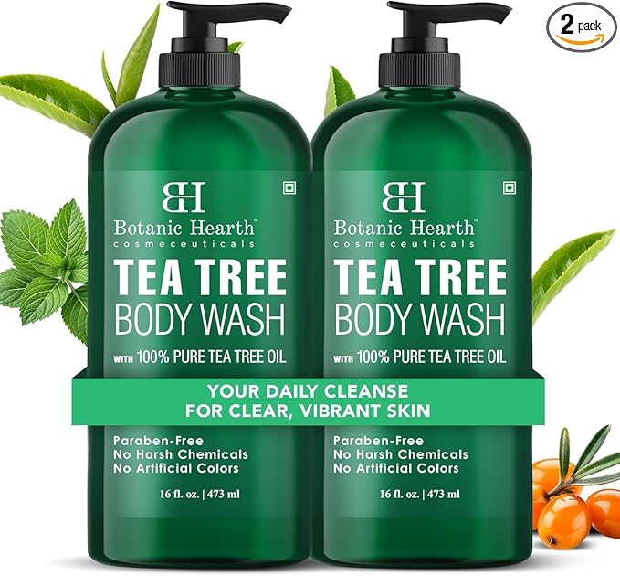 Botanic Hearth Tea Tree Body Wash 16 fl oz Natural Antifungal & Odor Control by BestHairCareProducts