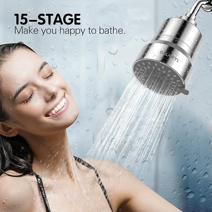 Filtered Shower Head, 2-in-1 Shower Head Filter-5 Modes High Pressure Output - Image 3