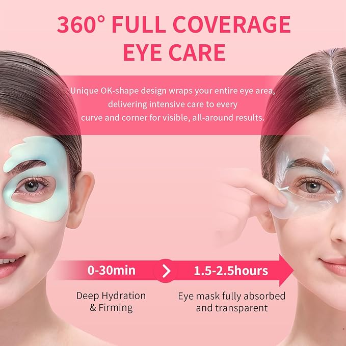 SPODARE OK Shape Eye Masks, 360° Fit Under Eye Patches - Image 2
