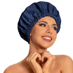 Reusable Shower Cap for Women, Large Waterproof Shower Bonnet by Edoneery