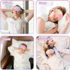 2 Pcs Plush Eye Mask Soft Sleeping Blindfold Eye Cover Comfortable Furry Faux - Image 4