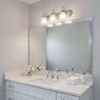 Kichler 24" 3-Light Vanity Bath Light in Brushed Nickel, Modern Bathroom Light - Image 11