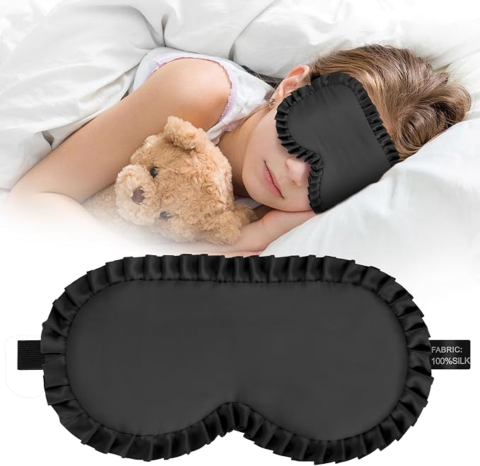 Kids Sleep Mask, 100% Real Mulberry Silk Eye Mask, Sleeping Mask by spacepower