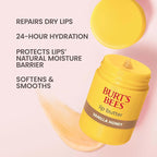 Burt's Bees Vanilla Honey Lip Butter, Repairs Dry Lips, 24 Hour Hydration - Image 2