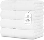 600 GSM 100% Cotton Bath Towels, Highly Absorbent, Quick Dry, 4 Pieces Combed by VillaCelestia