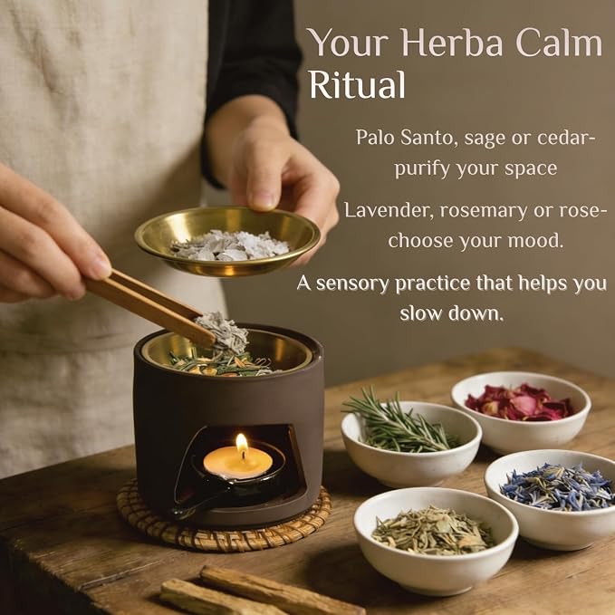 5 in 1 Incense Diffuser & Holder Set, Ceramic Aromatherapy Burner - Image 5