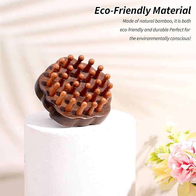 ElevateTech Wooden Scalp Massager Comb - Image 4