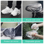 Keeygo Disposable Shower Caps 50 PCS Bath Caps Clear Waterproof Plastic Wraps - Image 6