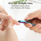 Makartt Cuticle Trimmer: Cuticle Nipper and Cuticle Pusher Set, Rainbow - Image 2