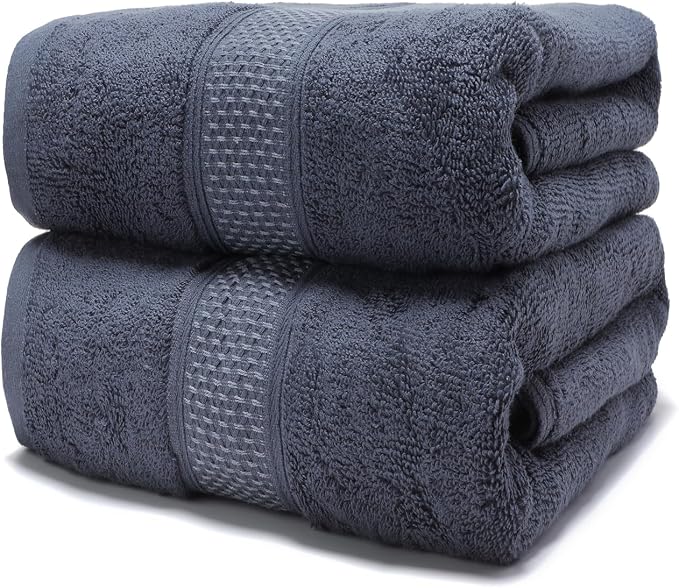 Cotton Bath Towels Set, 2-Piece Set Super Absorbent Quick Drying, Suitable by Weierduosi