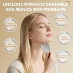 2PCS Lymphatic Contour Face Brush & Stainless Steel Gua Sha Tool Set, - Image 3