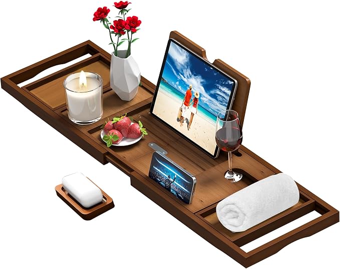 Premium Bathtub Tray Caddy by Banlilu