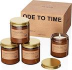 M&SENSE 4 Pack Fall Christmas Candle Gift Set, Aromatherapy Candle Gift by MSENSE