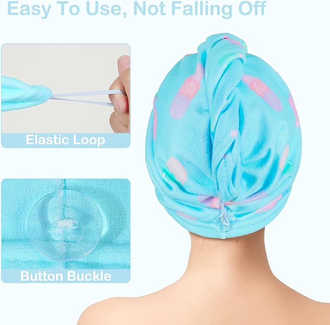 FIOBEE Microfiber Hair Towel Wrap - Image 5
