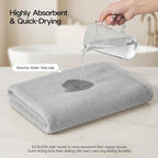 ecolook Bath Towels Set of 4, 100% Cotton, 27 x 55 Inches, Quick-Drying & - Image 6