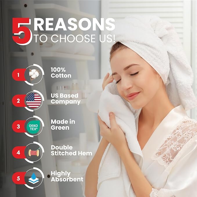 Infinitee Xclusives White Hand Towels - Image 2