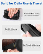 Weighted Blackout Sleep Mask for Men, 3D Contoured Zero Eye Pressure, - Image 6