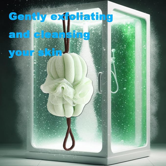 Large 85g Green Bath Loofah Sponge Loofa Luffas Shower Puff Pouf Ball - Image 4
