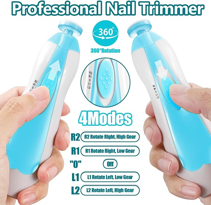 Qunlions life Baby Nail Trimmer Electric, 6 in 1 Rechargeable Baby Nail - Image 4
