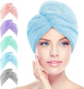 AIDEA Microfiber Hair Towel Wrap, 5 Pack Hair Turbans, Super Absorbent Quick by AIDEAHOME