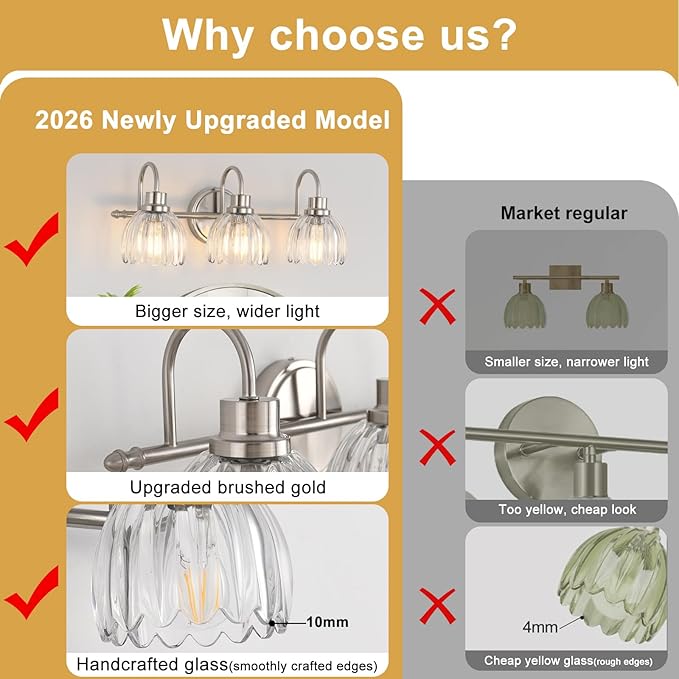 Bathroom Light Fixtures, Brushed Nickel Vanity Lights - Image 5