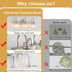 Bathroom Light Fixtures, Brushed Nickel Vanity Lights - Image 5