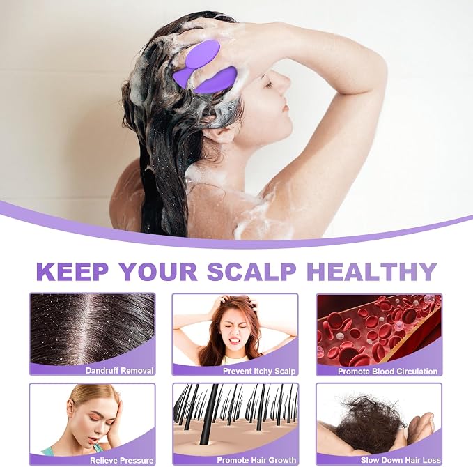Meartchy Silicone Scalp Massager Shampoo Brush, Scalp Scrubber - Image 4