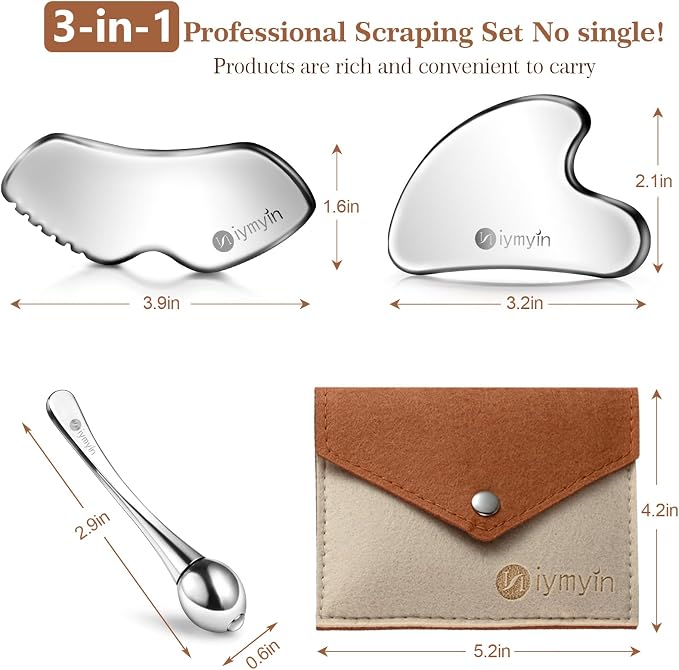 3-in-1 Stainless Steel Gua Sha Tools - Image 9