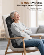 Snailax Back Massager with Heat, Massage Seat Cushion with 10 Motors, Massage - Image 2