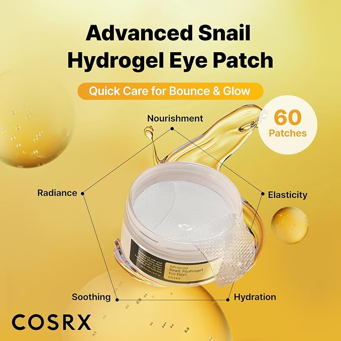 COSRX Advanced Snail Hydrogel Eye Patch, Gel Serum Mask, Puffy Under Eye - Image 2