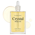 Crystal Body Oil Golden Glow, Scented Body Oil, After Shower and Bath Dry Oil by saltysleep