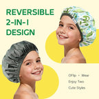 Years calm Kids Shower Cap, Waterproof Reusable Cartoon Bath Cap - Image 4