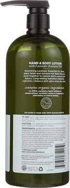 Avalon Organics Hand & Body Lotion, Nourishing Lavender, 32 Oz - Image 2