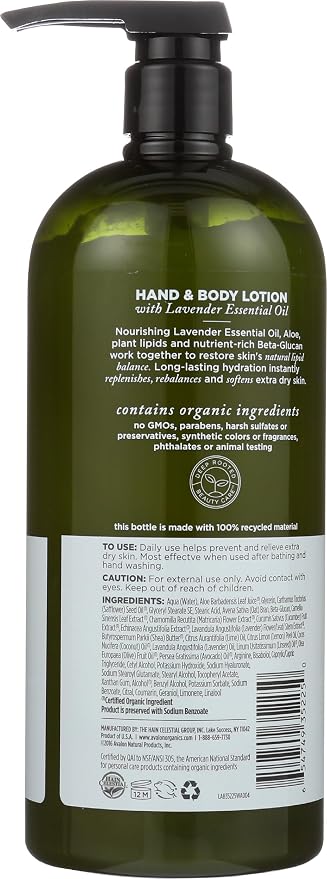 Avalon Organics Hand & Body Lotion, Nourishing Lavender, 32 Oz - Image 2