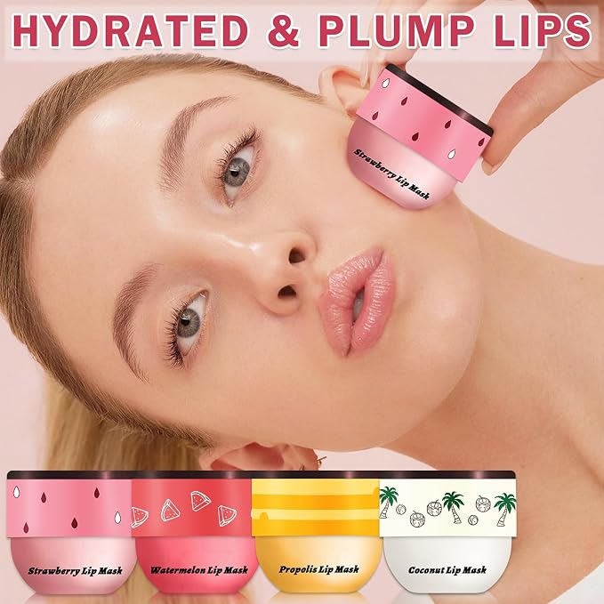 4PCS Honey Lip Balm Hydrating Honey Lip Mask Overnight Propolis Bee Lip Balm - Image 7