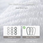 Madison Park Bathroom Towel Set of 6 Diagonal Ribbed, 500 GSM - Image 2