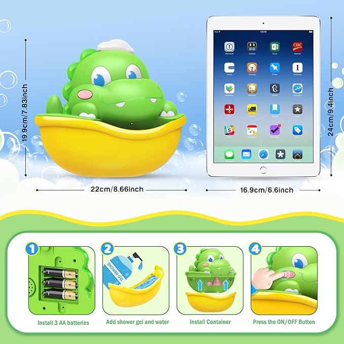 Baby Bath Toys Light Up Bath Bubble Machine - Image 6