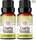 GuruNanda Lemongrass Essential Oil, 100% Pure, Natural and Undiluted Diffuser by Gurunanda