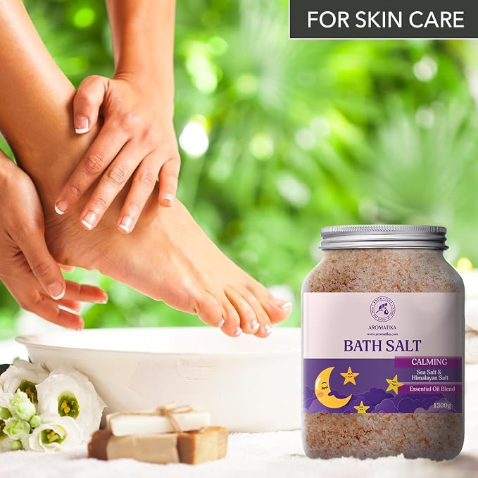 Calming Bath Salts 46 Oz - 1300g - w/Sandalwood & Lavender & Bergamot Essential - Image 8