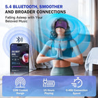 TOPOINT Sleep Mask with Bluetooth Headphones, Breathable Silk Eye Mask - Image 3