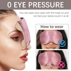 Adjustable Silk Sleep Mask for Custom Comfort | 3D Contour & Blackout Nose Wing - Image 5