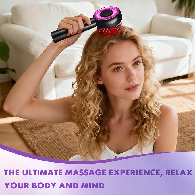 Electric Scalp Massager 4 in 1 Scalp Massaging Brush, Cordless Shiatsu Massager - Image 7