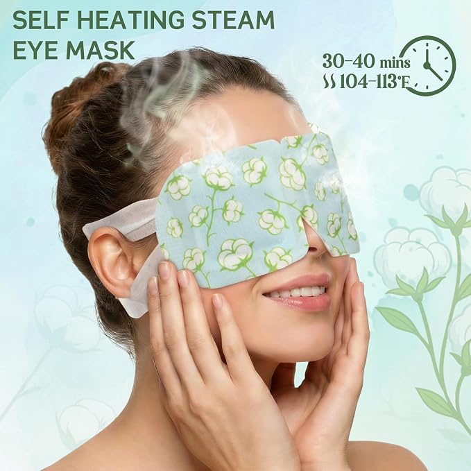 100 Pcs Steam Eye Masks for Dry Eyes Unscented Self Heated Steam Warm Eye Mask - Image 4