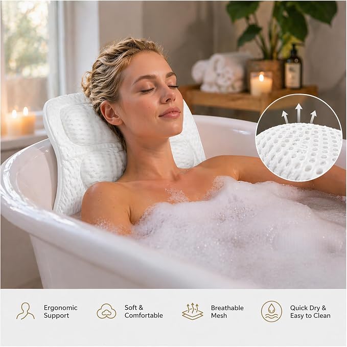 Luxury Bath Pillow for Tub, - Image 5