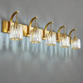 5-Light Crystal Vanity Light, Modern Gold Bathroom Wall Sconce by FDPBY
