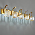 5-Light Crystal Vanity Light, Modern Gold Bathroom Wall Sconce by FDPBY