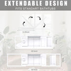 Foldable Bathtub Caddy Tray for Tub, Bamboo Expandable Bath Table Trays - Image 3