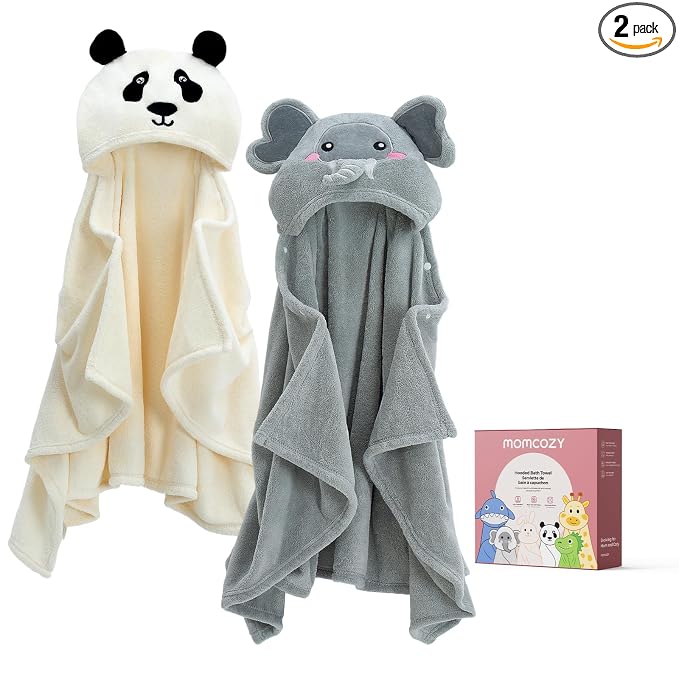 Momcozy Baby Bath Towels with Visualize Health Label by Momcozy